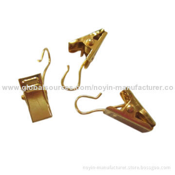 Curtain clip with factory supply, clip for curtain with iron material golden color